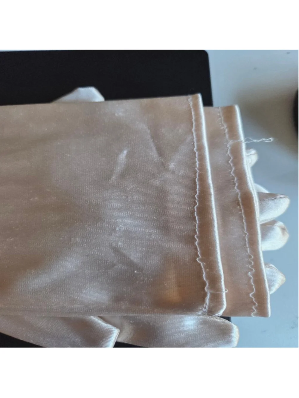 Women's Unbranded champagne Satin Opera Gloves One Size